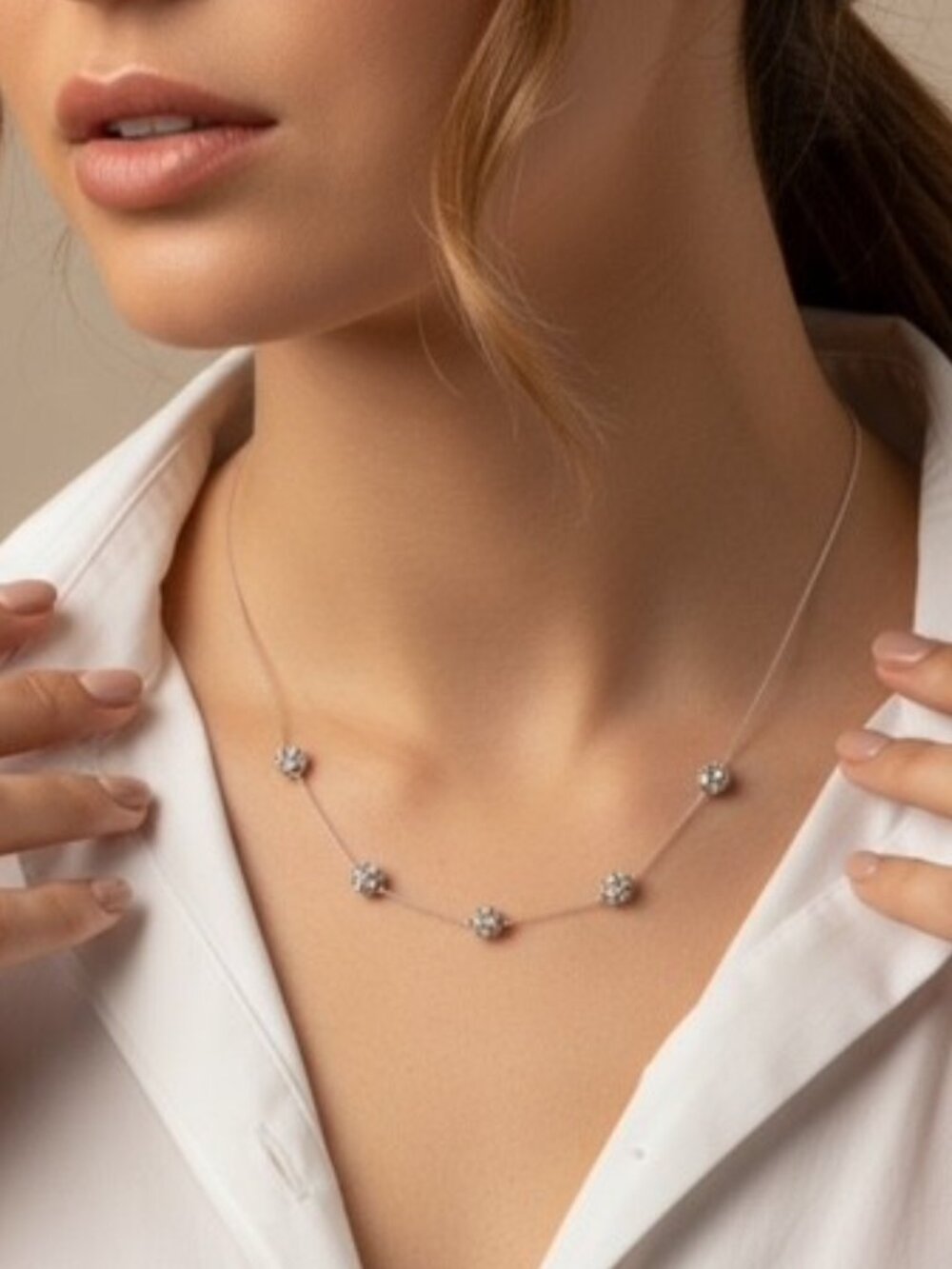 Lia Sophia "CRYSTAL BALL" Necklace